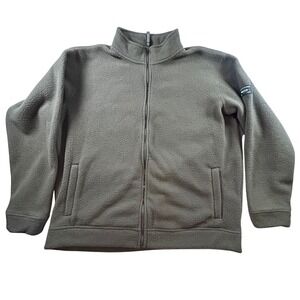 Orvis Classic Collection Full Zip Fleece Jacket Mens XXL Olive Green Outdoors
